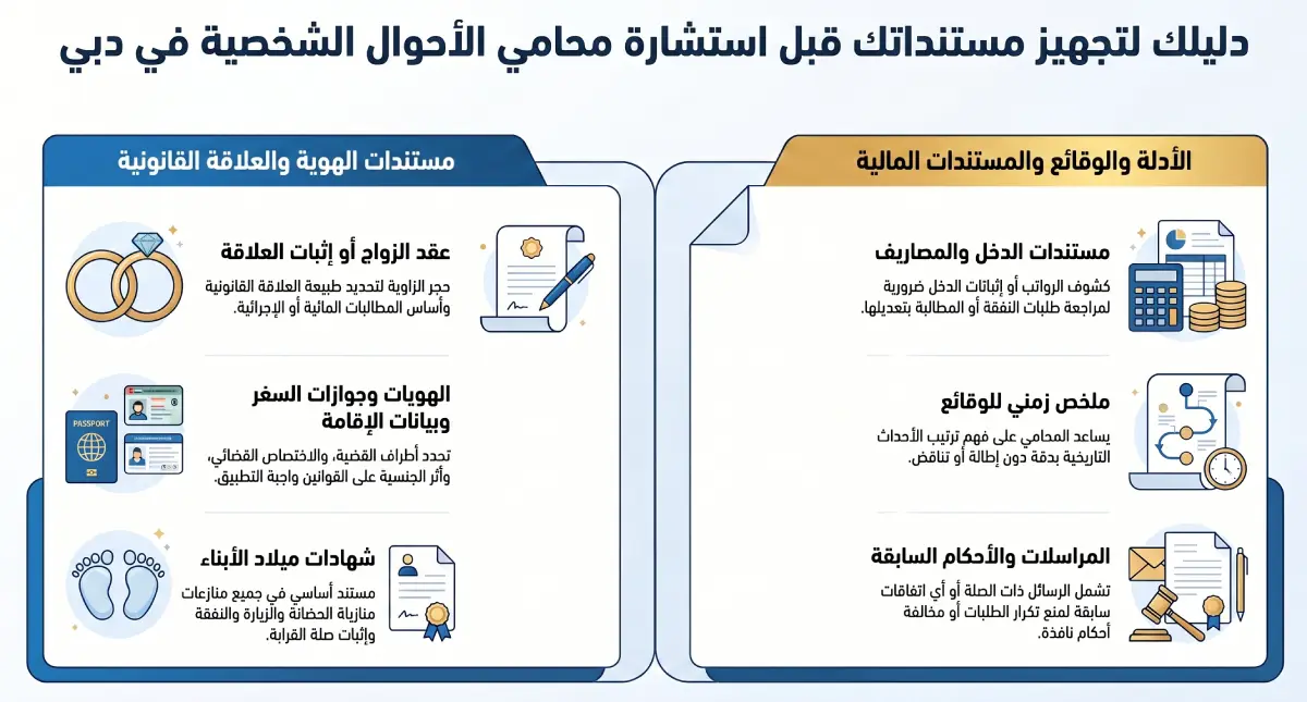 ما المستندات الأولية التي تجهزها قبل التواصل؟