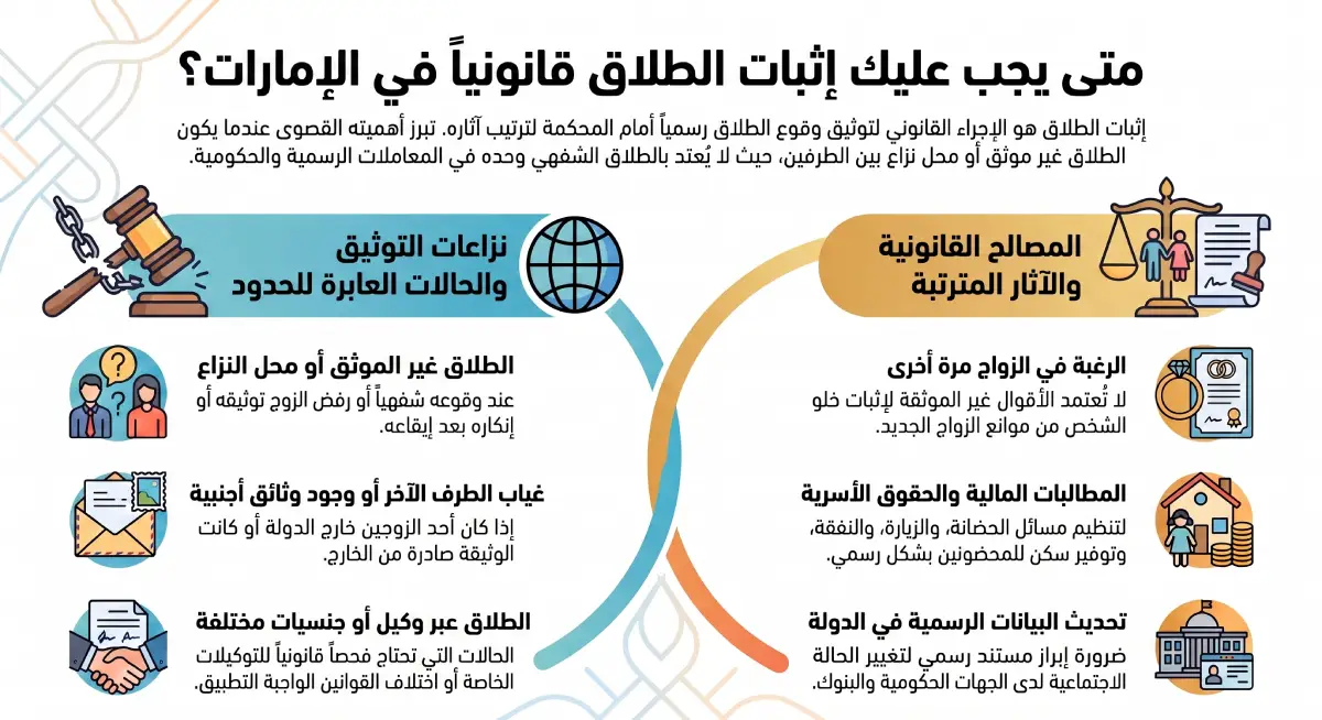 متى تحتاج إلى إثبات الطلاق