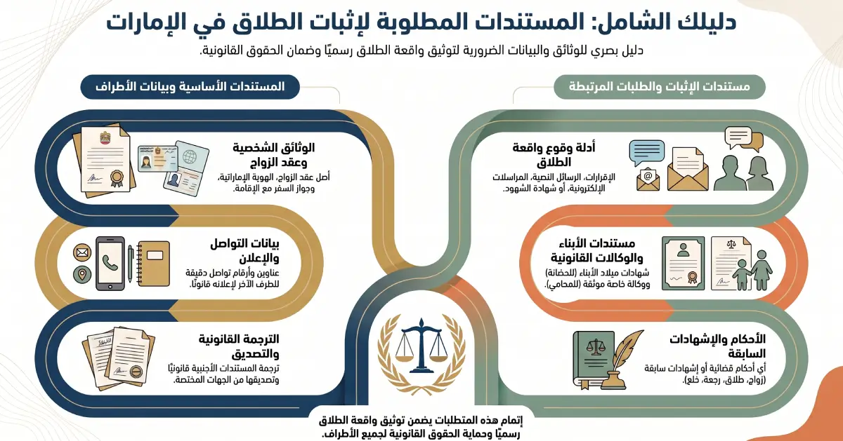 المستندات المطلوبة لإثبات الطلاق في الإمارات